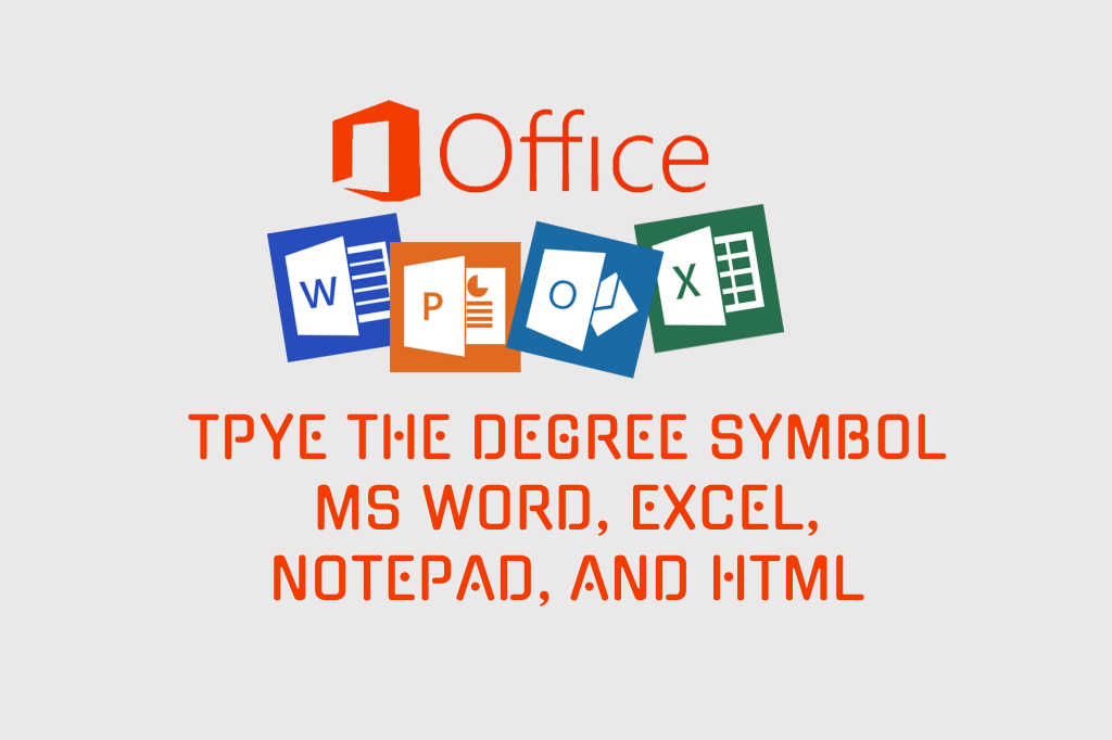 How to type degree symbol in word